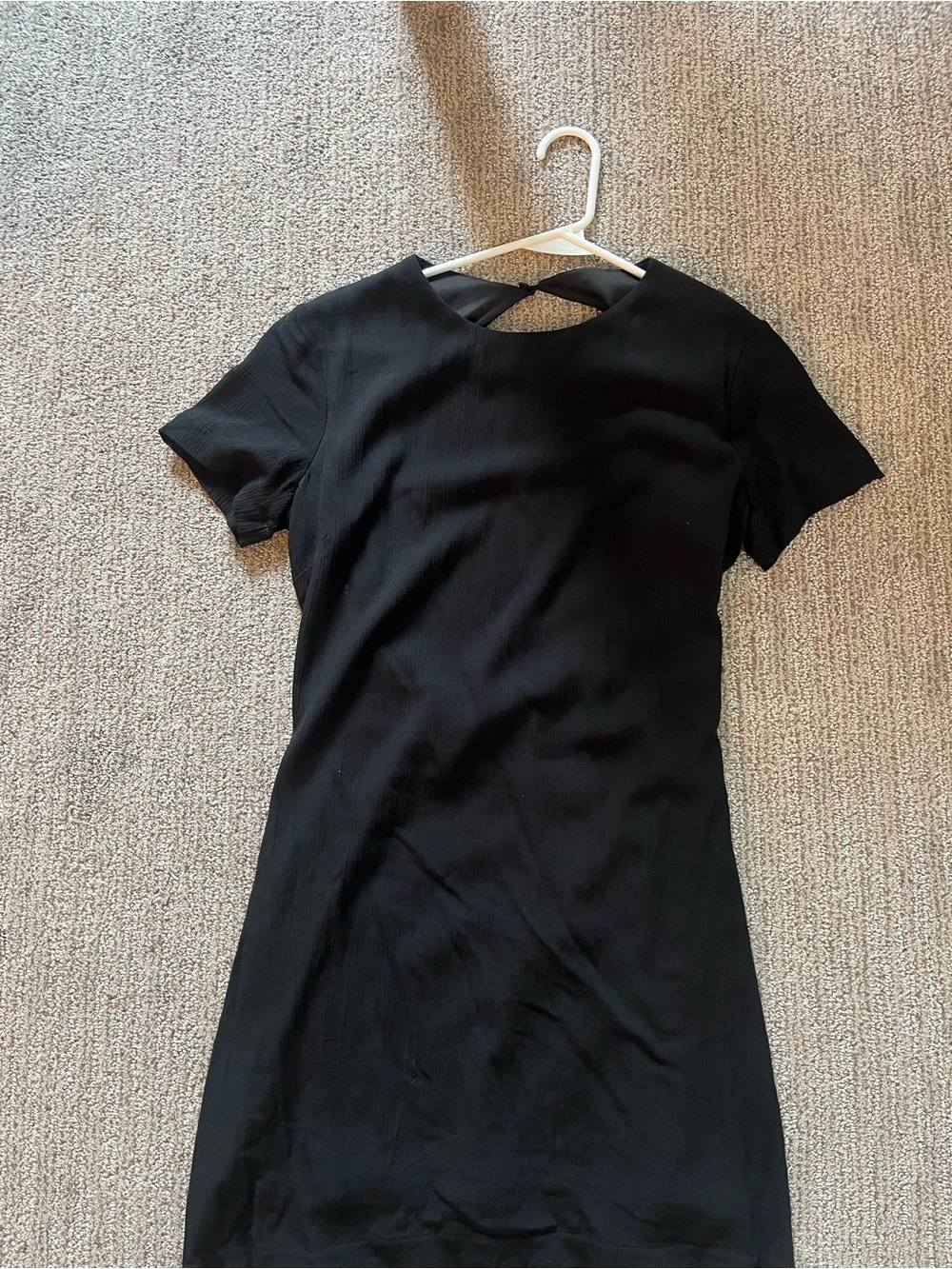 Lulu's Black Short-Sleeve Mini Dress